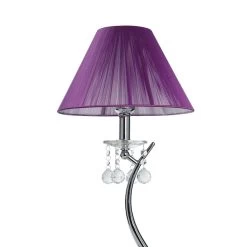 Elegant Purple Table Lamp, Multicolour – 30x58 Cms -decoration 5101001011271 3