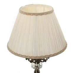 Table Lamp, Antique Brass & White – 25x38 Cms -decoration 5101001015620 3