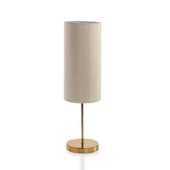 Gold Finish Metal Table Lamp, Champagne - 48 Cms