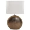 Ceramic Table Lamp With Shade (Copper/White, 48 Cms)