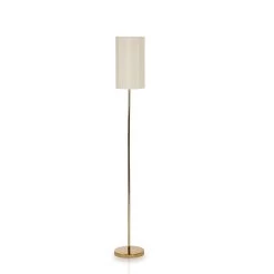 Gold Finish Metal Floor Lamp, Champagne - 155 Cms