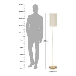 Gold Finish Metal Floor Lamp, Champagne - 155 Cms -decoration 5101004003532 d