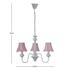Elsa Kids Pendant Lamp, Pink & White - 64x44 Cms -decoration 5101009005982 d