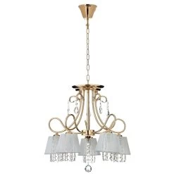 Kami Chandelier, French Gold & Clear – 58x120 Cms