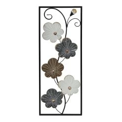 Flower Metal Wall Décor, Multicolour