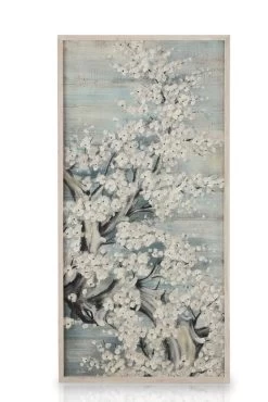 Handpainted Canvas Art, Cherry Blossoming Wood (Multicolour)