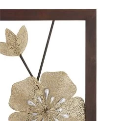 Flower Wall Décor (40.5 X 10.5 Cms, Gold) -decoration 5103008002634 2 5