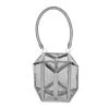 Geometric Lantern, Silver – Medium, 18 Cm