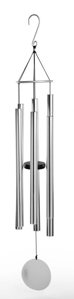 Aureole Tunes Wind Chime, Silver - 42 Inches