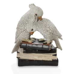 Twin Parrot Resin Figurine, Multicolour