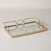 Cherries Tray, Clear & Gold – 32x26 Cms