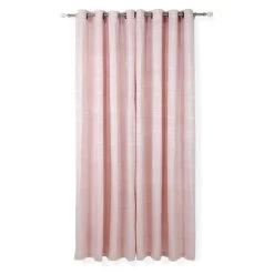 Liza Jacquard Window Curtain, 140 X 240 Cms, Pink, Pack Of 2