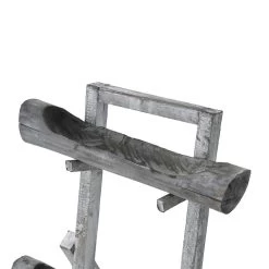 Wooden Stand With Pots, Rustic Grey – 100x34 Cms -decoration 5109005013000 3