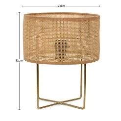 Russel Rattan Table Lamp, Natural -decoration 5110100100458 3