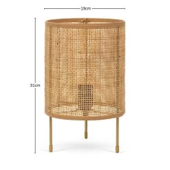 Reeve Rattan Table Lamp, Natural -decoration 5110100100465 3