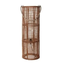 Mona Rattan Lamp, Brown – Medium