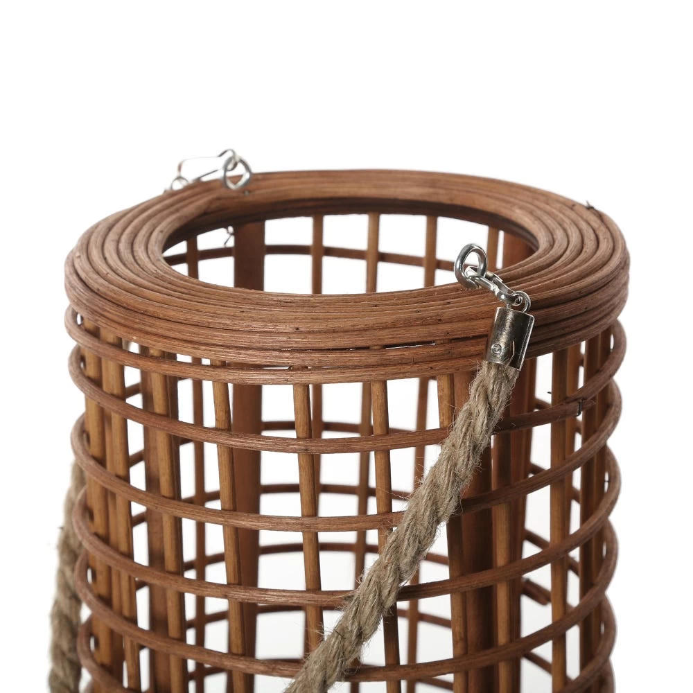 Mona Rattan Lamp, Brown – Small 2 Mona Rattan Lamp, Brown – Small - Image 2