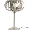 Metallic Table Lamp, Nickel – 25x45 Cms