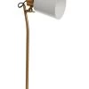 Carla Table Lamp, White & Copper - 22x52 Cms