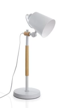 Aala Table Lamp, White & Natural – 31x53 Cms