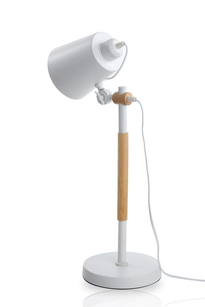 Aala Table Lamp, White & Natural – 31x53 Cms 2 Aala Table Lamp, White & Natural – 31x53 Cms - Image 2