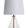 Charlotte Glass Table Lamp, Clear 46 Cms
