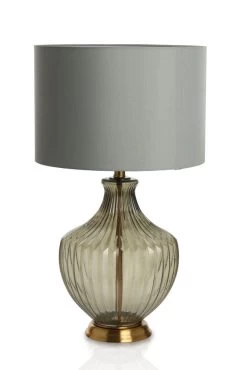 Boston Glass Table Lamp, Grey - 66 Cms