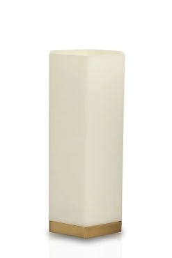 Alabaster Hexagon Uplight, White - 38 Cms