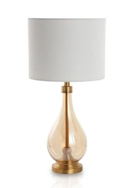 Aurora Glass Table Lamp, Clear - 66 Cms