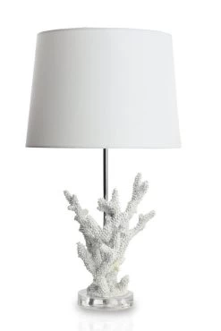 Reno Table Lamp, White - 61 Cms