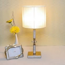 Luhan Table Lamp, French Gold & Clear