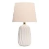 Luster Ceramic Table Lamp, White