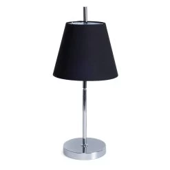 Carrie Table Lamp, Chrome & Black