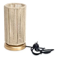 Fibre Round Wooden Lamp, Natural - 14.5x29.5 Cm -decoration 5110100202107 3