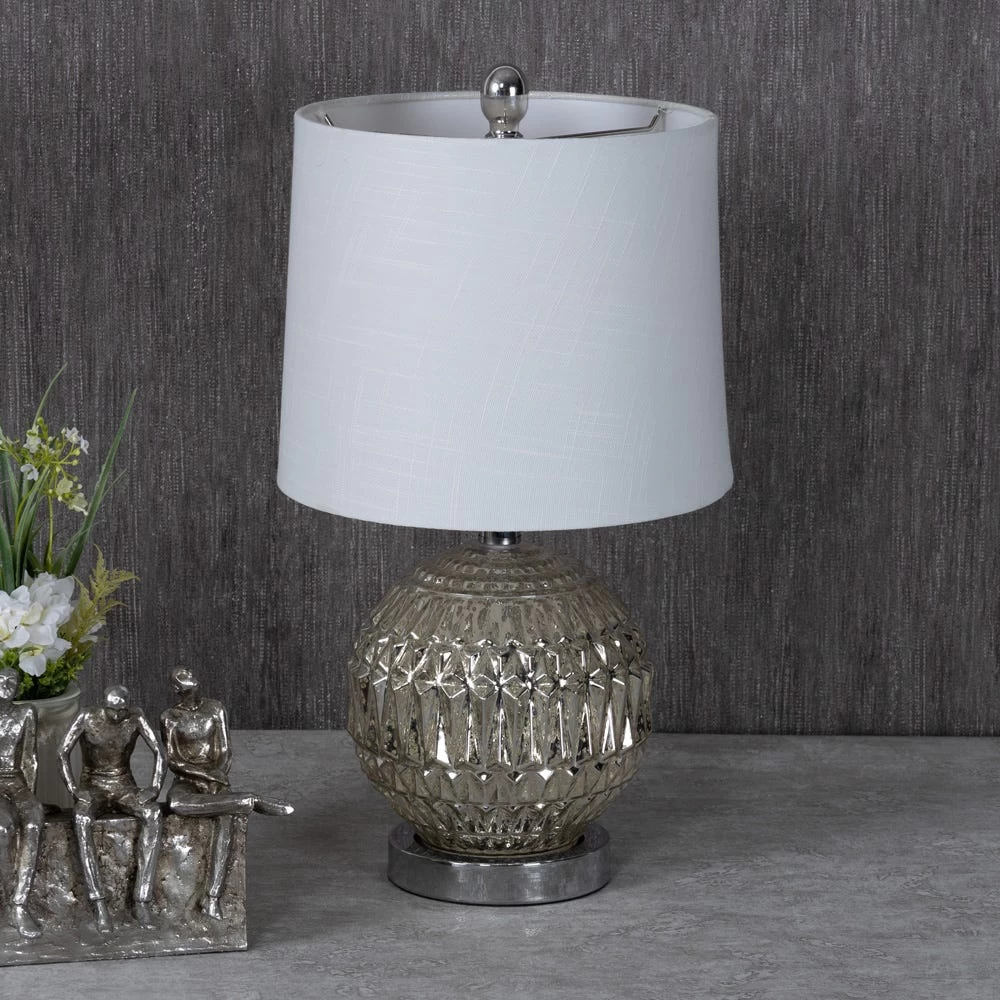 Nancy Table Lamp, Mercury – 28x53 Cm 2 Nancy Table Lamp, Mercury – 28x53 Cm - Image 2