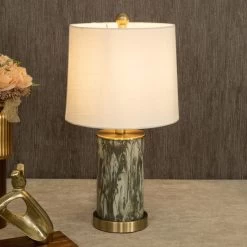 Alia Table Lamp, Green – 28x52 Cm