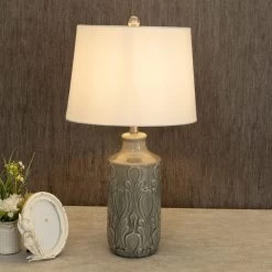 Gala Table Lamp, Grey - 35.5x65 Cm