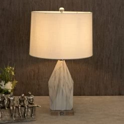 Nile Table Lamp, White - 38x65 Cm