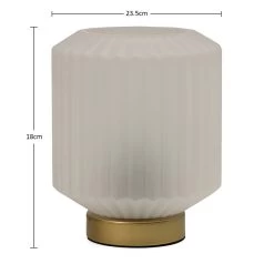 Arika Table Lamp, White & Gold - 18x23.5 Cm -decoration 5110100202640 3