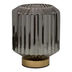 Arika Table Lamp, Smoky & Gold - 18x23.5 Cm