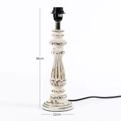 Gerad Lamp Base, Distressed White - 12x36 Cm -decoration 5110100202916 3 1