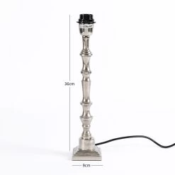 Maria Lamp Base, Nickel - 9x36 Cm -decoration 5110100202930 3 1