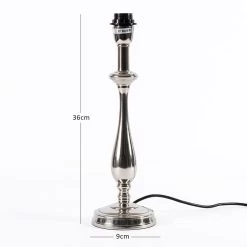 Angie Lamp Base, Nickel - 9x36 Cm -decoration 5110100202947 3 1