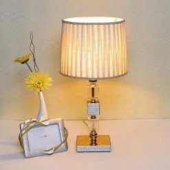Tao Table Lamp, French Gold & Clear
