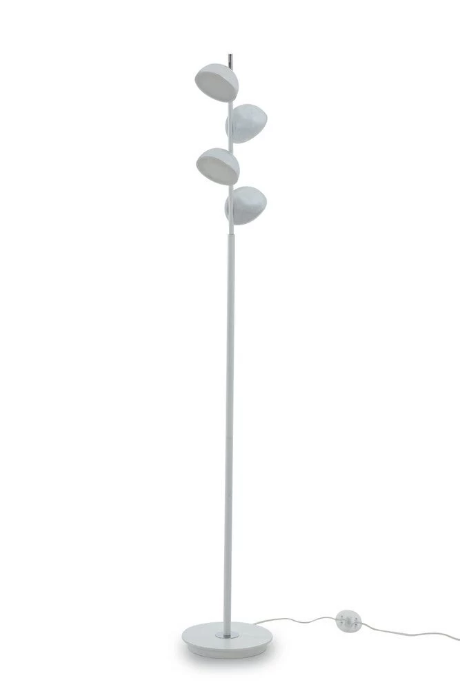 Maxx LED Floor Lamp, White & Chrome – 35x48 Cms 1 Maxx LED Floor Lamp, White & Chrome – 35x48 Cms