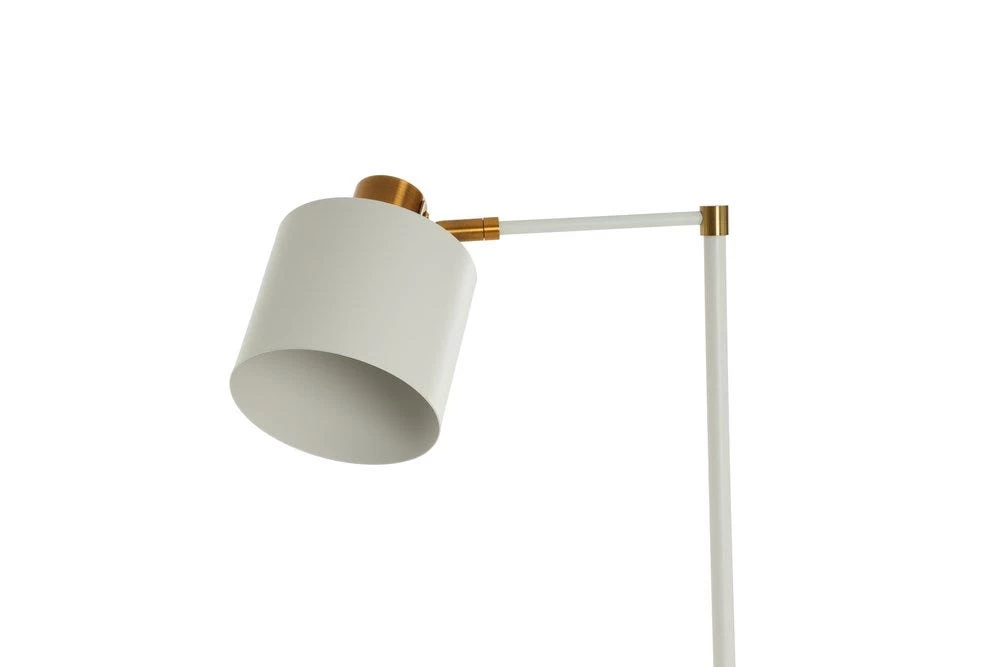 Carla Floor Lamp, White & Copper – 46x156 Cms 2 Carla Floor Lamp, White & Copper – 46x156 Cms - Image 2