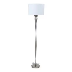 Rome LED Floor Lamp, Nickel – 40x158 Cms