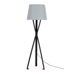 Compton Floor Lamp, White & Black