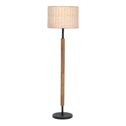 Cleng Floor Lamp, Natural & Black