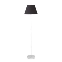 Carrie Floor Lamp, Chrome & Black